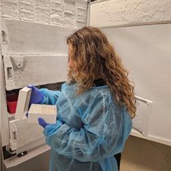 Image of Researched taking specimens out of Cold Storage